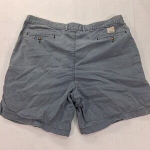 County Seat Shorts Mens 38‎ Pleated Front Slate Blue Cotton Twill EUC